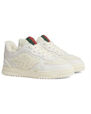 Gucci Web Detailed Panelled Trainers - White