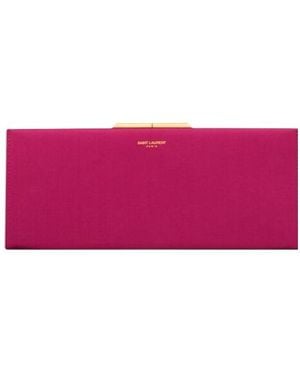 Saint Laurent Midnight Small Clutch Bag - Purple