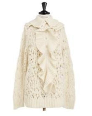 Dior Jumper With Removable Ruched Collar - Natural