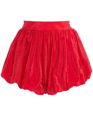 Frankie Shop Pleated Puff Shorts - Red