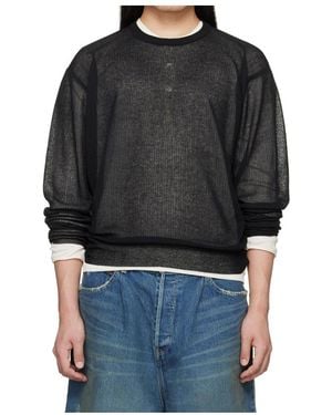 Ssstein Crew Neck Long-Sleeved Knitwear - Black
