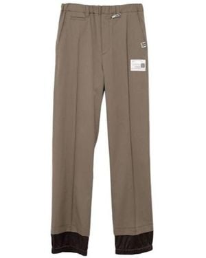 Maison Mihara Yasuhiro Layered Gabardine Trousers - Grey