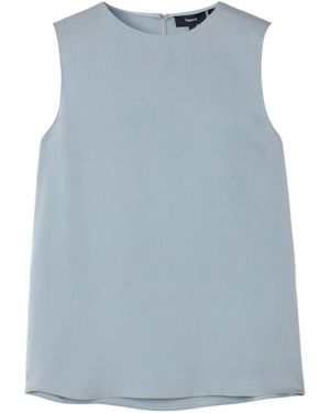 Theory Crewneck Sleeveless Top - Blue