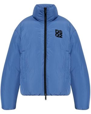 DSquared² Zip-Up High Neck Down Jacket - Blue