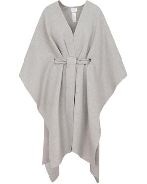 The Row V-Neck Long Coat - Gray