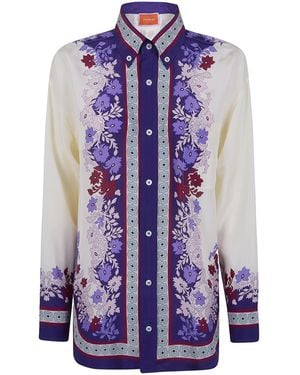 La DoubleJ La Doublej Printed Silk Shirt - Blue