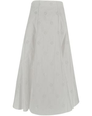 Chloé Chloé Flared Midi Skirt - White