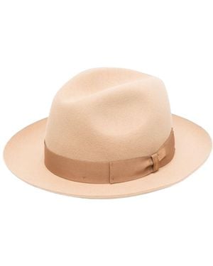 Borsalino Round Crown Hat - Natural