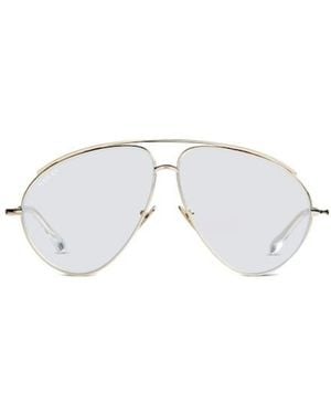 Gucci Eyewear Aviator Optical Frame Sunglasses - White