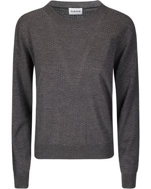 P.A.R.O.S.H. Crew-Neck Long-Sleeve Sweater - Gray