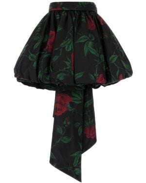 Blumarine Re Printed Balloon Mini Skirt - Black