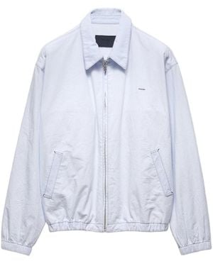 Prada Chambray Blouson Jacket - Blue