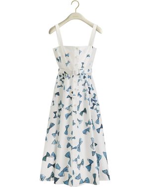 Dior Iviera Mid-Length Belted Dress - Blue