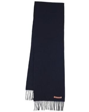 Acne Studios Rectangular Scarf With Fringes - Blue