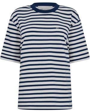 Ami Paris Striped T-Shirt - Blue