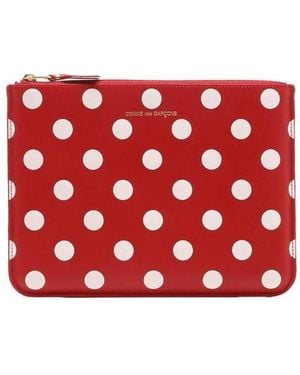 Comme des Garçons Wave Spot Pattern Handbag - Red