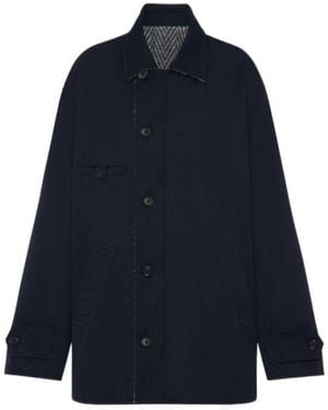 Maison Margiela Reversible Caban - Blue