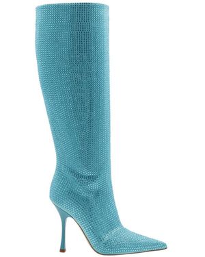 Liu Jo Leonie Hanne X Embellished Pointed Toe Boots - Blue