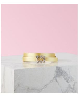 Roger Vivier Flower Stone Belt - Pink