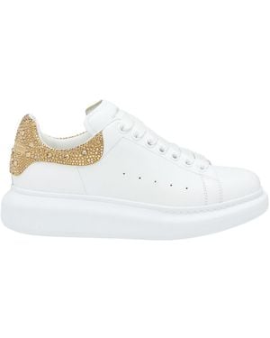 McQueen Oversized Embellished Low-Top Trainers - White