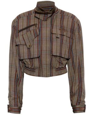 Vivienne Westwood Memphis Cropped Check Jacket - Brown