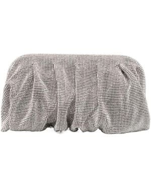 Benedetta Bruzziches Crystal-Embellished Clutch Bag - Grey
