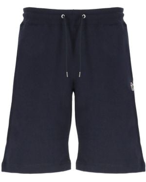 Paul Smith Ps Paul Smith Zebra Patch Drawstring Bermuda Shorts - Blue