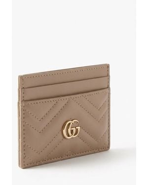 Gucci Gg Marmont Card Case - Natural