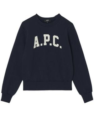 A.P.C. Logo-Appliqué Sweatshirt - Blue
