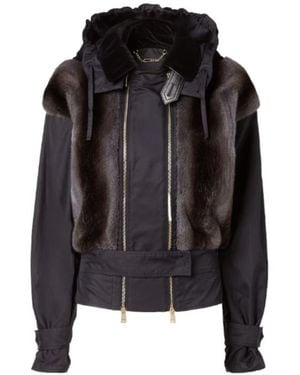 Fendi Mink And Gabardine Blouson - Black