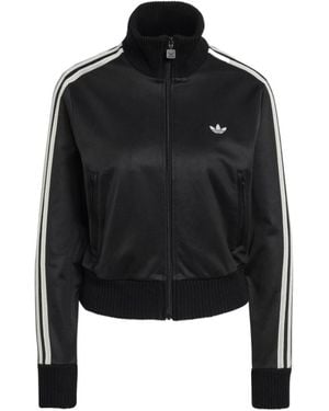 adidas Originals Logo-Embroidered Stripe-Detail Jacket - Black