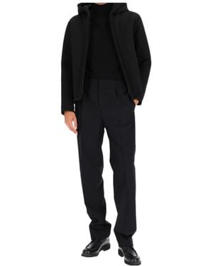 Herno Zip-Up Hooded Jacket - Black