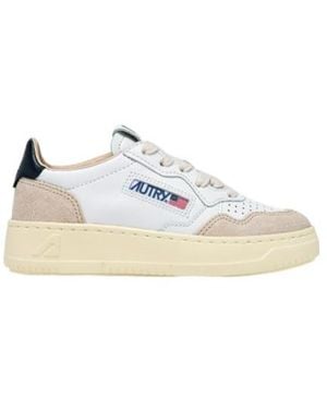 Autry オートリー キッズ パーフォレーテッド レースアップ スニーカー - White
