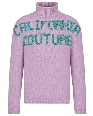 Dior Homme Logo Intarsia-Knit Jumper - Pink