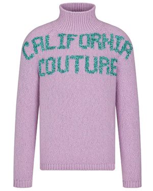 Dior Homme Logo Intarsia-Knit Sweater - Pink