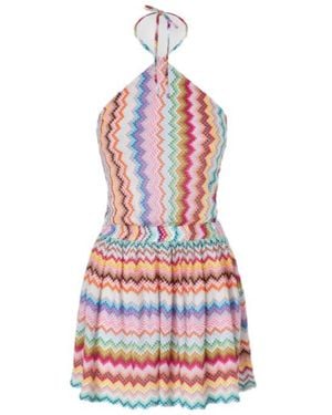 Missoni Zigzag Pixel-Effect Pattern Jumpsuit - White