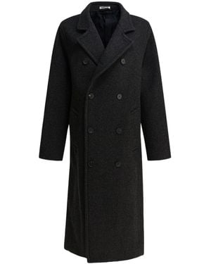 AURALEE Double-Breasted Coat - Black