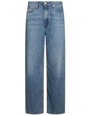 Rag & Bone High-Rise Wide-Leg Jeans - Blue