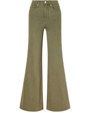 Veronica Beard Joplin High-Rise Flared Jeans - Green