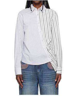 ANDERSSON BELL Noa Striped Twisted Shirt - White