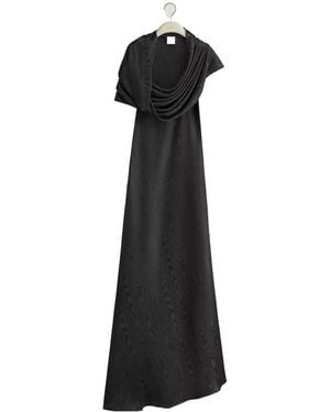 Dior Long Draped Dress - Black