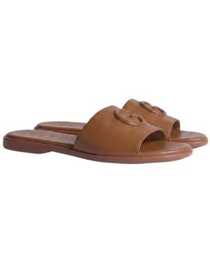 Gucci Slide Sandal With Double G - Brown