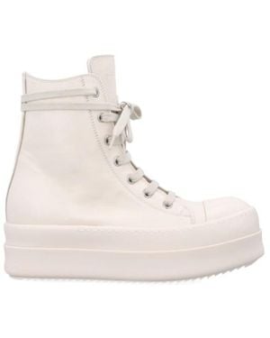 Rick Owens Lace-Up High-Top Casual Shoes - Natural