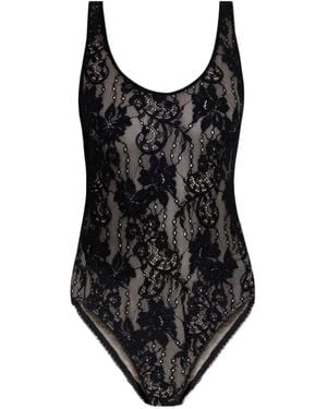Zimmermann Floral-Lace Bodysuit - Black