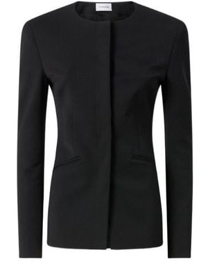 ANDAMANE Fitted Collarless Jacket - Black