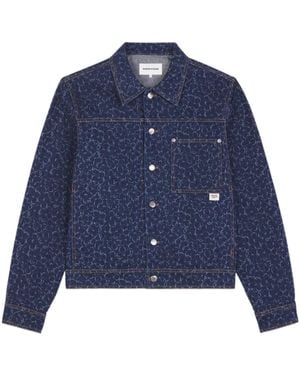 Maison Kitsuné Maison Kitsuné Buttoned Denim Jacket - Blue