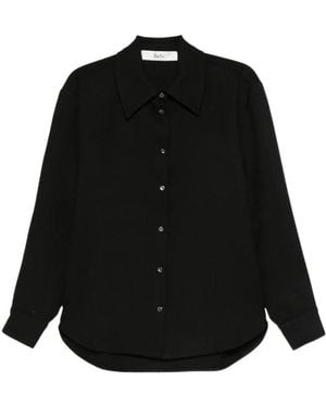 Séfr Collared Long-Sleeved Shirt - Black