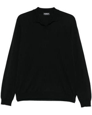 Dondup Wool-Cotton Blend Polo-Neck Jumper - Black