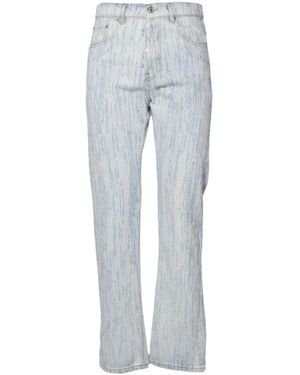 MSGM Stitch Detailed Straight-Leg Jeans - Grey