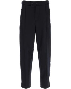 Giorgio Armani Elastic-Waist Tailored Trousers - Blue